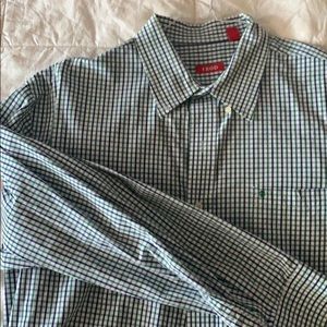 Izod button down check XL